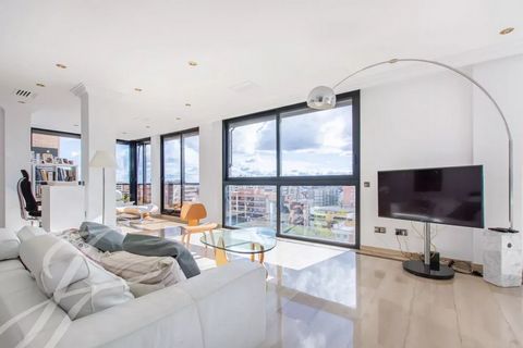 Dieses prächtige Duplex-Penthouse mit 242 m² und 150 m² Terrasse bietet einen einzigartigen und privilegierten Blick über Madrid. Das Penthouse ist nach Süden ausgerichtet und lichtdurchflutet, ohne Nachbarn vor dem Haus und mit dem Olivar de Castill...