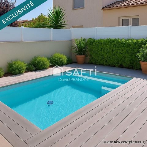 Maison 4 pieces, piscine, jardin et garage