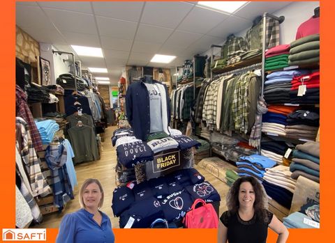 Fonds de commerce de prêt-à-porter homme au centre-ville d’Auray