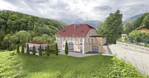 Ref 836DW: Gex, 20 minutes from Geneva international airport and 25 minutes from the TGV station for Paris or the South, at the foot of the Jura, in an exceptional setting with panoramic views, Gessian farm of 430 m2 to rehabilitate on more than 54,0...