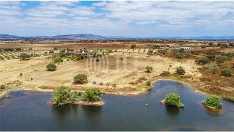 Estate with 100-hectares, located in Serpa, Beja, Alentejo, and features a 550 sqm villa with a total area of 890 sqm. The villa boasts high-quality finishes and offers an unobstructed view. It comprises three en-suite bedrooms, a dining room, a livi...