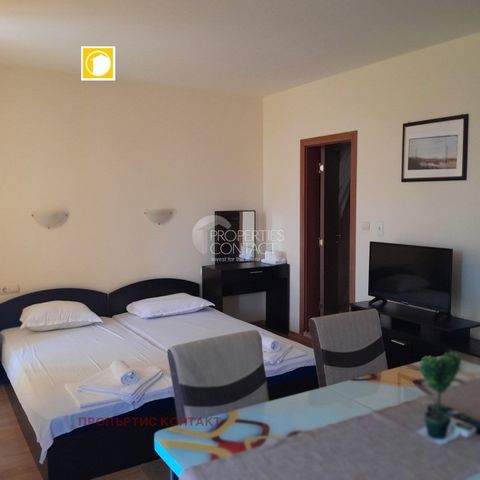 Reference number: 13986. We sell a furnished studio with oyama terrace in the complex Nestinarka. The apartment with an area of 48 m2 is located on the 3rd, not the last floor. It consists of an entrance hall, a living room with a kitchenette, a spac...