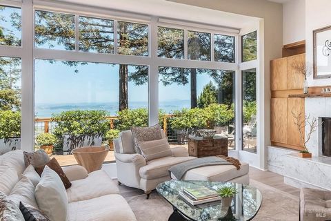 This architecturally stunning custom home with extensive water views of the San Francisco Bay will take your breath away. Designed by owner architect, this masterpiece is set in its own enchanted redwood forest. Enjoy the sense of peace this property...