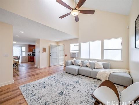 Come experience your dream sanctuary in Mililani Mauka! This 3 bedroom, 2 bathroom home boasts a beautiful primary bedroom with high ceilings, ample storage, and an abundance of natural light, making it the perfect place to unwind. Upgrades include n...