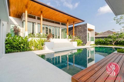 Luxury Villa for Sale in Phuket, ThailandBotanica Villa - 4 Bedrooms- Price: 49M THB (including furniture)- Updates: Minor layout changes, including a separate office added to the master bedroom- Land Area: 768 m2- House Area: 429 m2- Swimming Pool: ...