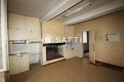 Maison de ville à rénover - 2 chambres - Petite terrasse et cave en sous-sol