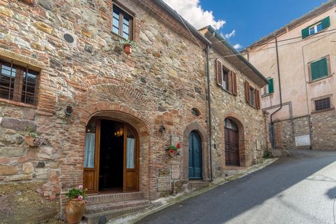 Set in Orciatico, this is a four room holiday home can accommodate up to 6 people. It has a 2 bedrooms, a dining room, a living room with a double sofa bed for a comfortable stay. Located in a strategic area of Tuscany in Italy, it is great for famil...