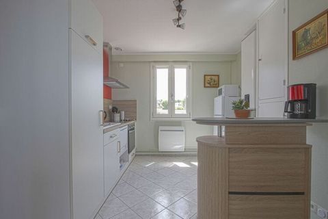 The apartment is located in Arromanches-les-Bains and is best for a small family with kids or a small group looking to explore this part of the country. There is a living room equipped with a TV and a seating area, so you can huddle together with som...