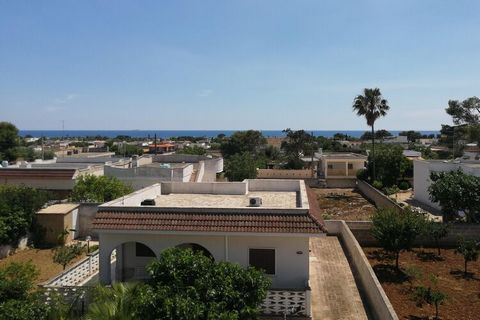 This beautiful, light-flooded holiday apartment is located on the 1st floor in the heart of Apulia with a wide view of the crystal-clear Ionian Sea. From the large roof terrace you can enjoy the wonderful view of the colorful sunset with a glass of l...