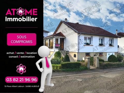 In Auboué, in the very quiet district of Pariottes, Atome Immobilier offers this individual pavilion with a total area of 150m2 including 81m2 of living space.   The level of housing, exploitable on one level, is currently composed of 2 bedrooms, a b...