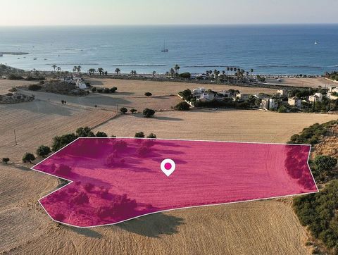 Located in Paphos. Touristic field, extending to about 9,031 sq.m. in total. The property falls within Zone Τ6α1, with a building coefficient of 20%, coverage of 15%, and permission for 2 floors (10m) of construction.