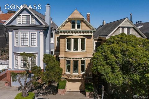Nestled in the prestigious Pacific Hts neighborhood, this Edwardian home offers an abundance of space & elegance on 4 levels. With 5BR/5.5BA and a wonderful home office, there is ample room for family day-to-day living, working from home & guests. St...
