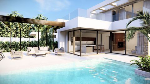 This luxurious newly constructed property will be completed by the end of 2024. Situated in an exceptionally desirable location, just a short stroll from the renowned La Zenia beach, the villa boasts a prime position. Nestled on a 590m2 plot, it feat...