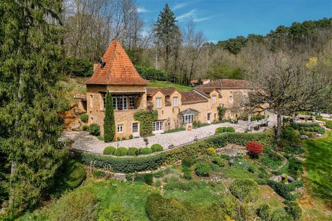 Magnificent manor house tucked away in the Lot valley countryside: a real gem! The main house overlooks the well esdtablished gardens. The south-facing terrace provides an exceptional setting for al fresco dining in the shade of the walnut tree, with...