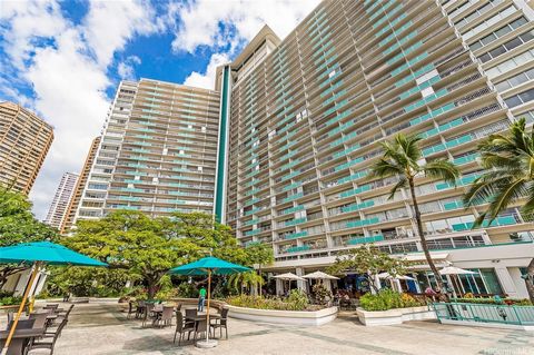 Wake up and enjoy your morning breakfast on the lanai with sweeping blue ocean and harbor views. 2 bedroom facing to the ocean, unit ending with 43 is one of the most popular units at Ilikai. This unit was fully renovated in 2014 and comes with grani...