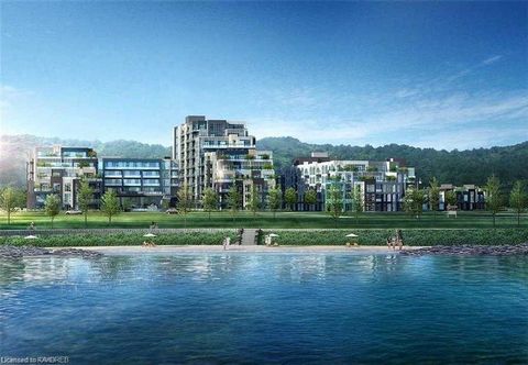 Welcome to AQUAZUL Waterfront lifestyle at GRIMSBY-ON-THE-LAKE. This modern ONE BEDROOM PLUS DEN SUITE with 10 FT CEILINGS has beautiful views from the balcony to the LAKE, POOL & GARDEN. TWO PARKING SPOTS & ONE BIG LOCKER INCLUDED. Tons of natural l...
