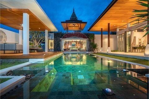 Discover a luxurious villa for sale offering exceptional value in the prime location of Choeng Thale - Bang Tao, Thalang, Phuket! Ready for you to move in, this exquisite villa features a spacious 324 square meters of living space, comprising 3 bedro...