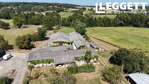 A34453DRO86 - Set at the end of a lane in a peaceful setting this property with its 31ha of land and outbuildings would make an ideal equestrian property or a farm The house has an attached 2 bedroom gite all needing some updating Great potential for...