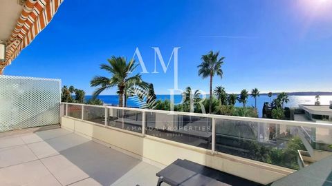 EXCLUSIVITE - CANNES BASSE CALIFORNIE - RAVISSANT APPARTEMENT 3 PIECES - VUE MER PANORAMIQUE - DERNIER ETAGE