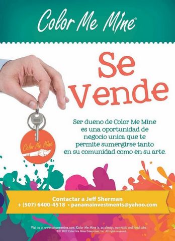 For anyone interested in living in or around Panama City, we own the master license for Color Me Mine in Central and south America. We closed our Panama store in 2019 after moving to the US in 2018. We have moved back to Panama and want to restart th...