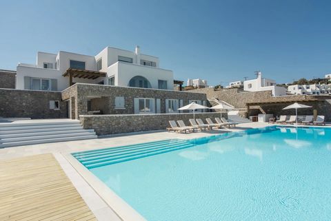 Located in Mykonos. A truly exceptional property in a prime area of Mykonos. This 1,100 sq/m newly built residence is superbly positioned on a slope in the exclusive location of Agios Lazaros, overlooking the world-famous beach of Psarou. Ideal for l...