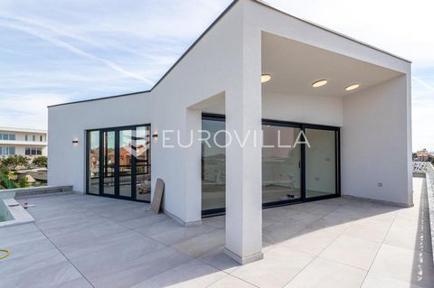 Vodice, soon to be fully completed, a modern semi-detached building divided into two floors. The ground floor is divided into three bedrooms with attached bathrooms, and a basement/engine room for the pool. Internal stairs lead to the upper floor, wh...