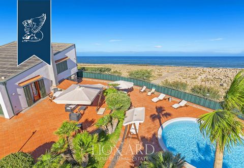 This stunning seafront villa on Sicily's northern coast, overlooking the Gulf of Carini, offers a serene retreat just a short distance from Palermo. Spread over 350 sqm across two levels, the villa boasts bright, spacious interiors, complemented...