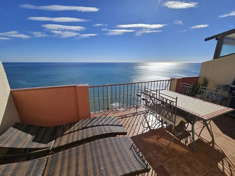 Fabulous duplex penthouse apartment with breathtaking frontal views over the Mediterranean Sea and the beach. The property briefly comprises; large living room and terrace, two bathrooms, guest toilet, two large bedrooms, and a fabulous terrace offer...