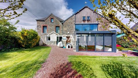 Located in the bay of Mont Saint Michel, 1 hour from RENNES and CAEN REAL FAVORITE Real estate complex on wooded land of more than 1ha with 1 pond, The stone dwelling house of 192 m2 of living space offers generous volumes: - On the ground floor a fu...