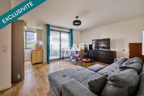 Appartement 2 pièces 1 chambre de 44 m2 avec un balcon de 5 m2 DPE "B" ECO QUARTIER construction de 2015