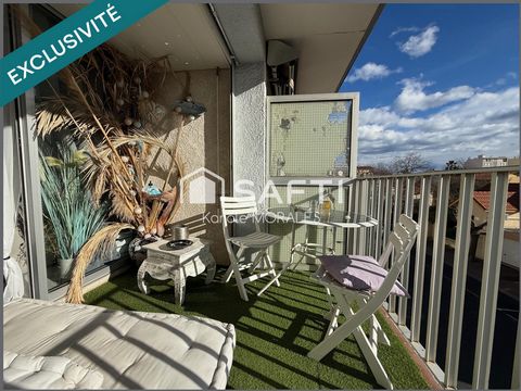 CANET EN ROUSSILON PLAGE, STUDIO RENOVE, VENDU MEUBLE, BALCON VUE MER LATERALE, CAVE!