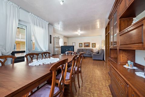 Situated in Predazzo, this apartment has 5 bedrooms and hosts 12 people comfortably. A large group or families with children can enjoy the cozy living room, balcony, and heating. Enjoy hiking or Nordic Walking in the surrounding Dolomites and Lagorai...