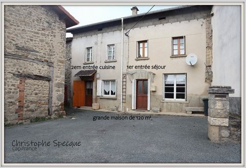 Dpt Puy de Dôme (63), à vendre CELLES SUR DUROLLE maison jumelée de 120 m² avec terrain et garage