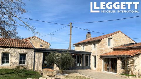 A27124ZDV86 - This beautiful 160m2 detached stone house would make a lovely family home with the added benefit of an independent gîte(sold fully furnished). The house is located only 25mins from Poitiers and the airport. The accommodation is well dis...