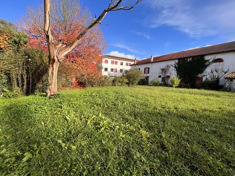 In the heart of the village of Ustaritz, close to amenities, discover this typical 19th century house and its beautiful volumes. Located on a flat plot of about 1500m2, you will be seduced by the typical character of the old with its high ceilings, i...