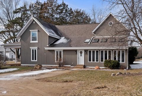 The epitome of equestrian lifestyle at this stunning horse farm with captivating Fox River views. Nestled on 33+/- acres, indulge in this unparalleled gem amidst breathtaking scenery. The lavish 4-bed, 3-bath residence exudes historic elegance with h...
