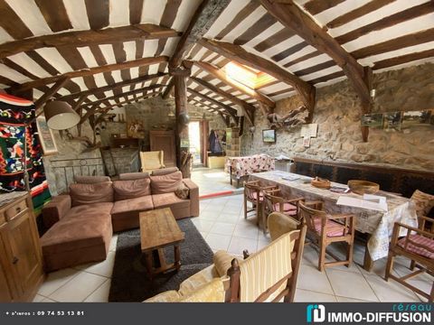 Fiche N°Id-LGB153930 : Burzet, Countryside sector, Stone house of about 123 m2 comprising 3 room(s) including 2 bedroom(s) + Land of 1389 m2 - Stone construction - Ancillary equipment: terrace - parking - fireplace - cellar - heating: Individual gas ...