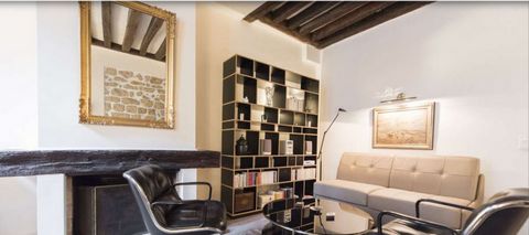 Très agréable appartement de 2 pièces de 48 m² au premier étage sans ascenseur sur cour, au cœur du Marais historique. L’appartement se décompose ainsi : Un salon : un canapé-lit pour 2 personnes, une table basse, un meuble TV, une TV HD, un DVD, une...