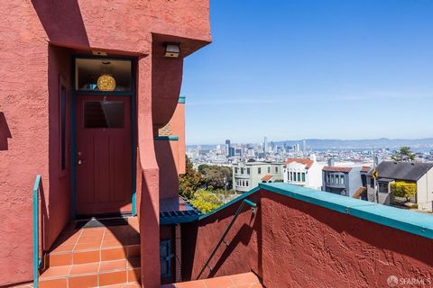 * Transparently Priced * Gorgeous unobstructed views of the SF Skyline, from this rare townhouse-style condo (no one below you or above you) in a boutique 8 unit bldg, steps to Noe Valley, Eureka Valley, The Castro, Twin Peaks, Corona Heights and Bue...