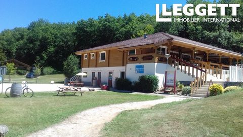A26766SGU46 - An attractive Lodge style Restaurant/Bar on the Village Du Soleil in the touristic area of the Lot Valley, Surrounded by 60 Chalets and in the middle of Nature but only 15 minutes from a large commercial area. Information about risks to...
