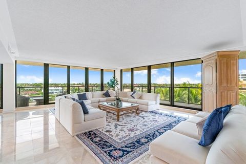 Your dream lifestyle awaits! Villa Magna is one of Highland Beach's most sought-after beachfront luxury buildings. This 3 bedroom, 2.1 bath condo is nestled on the 6th floor of the northwest corner offering fabulous views of both the Ocean and Intrac...