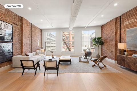 Introducing the Lispenard Collection - True Tribeca Loft Living. Model Residence Now Open. Fully renovated in 2024, Loft 3 is a full-floor 2-bedroom, plus separate home office, 2-bathroom residence offering northern and southern exposures. Keyed elev...