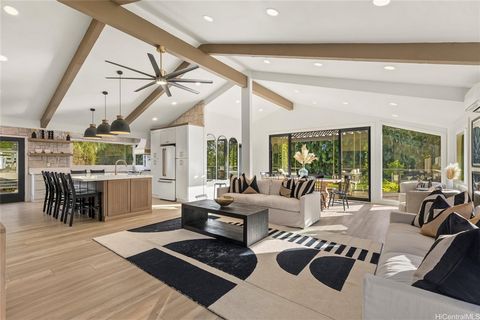 Experience luxury living in this meticulously crafted Pupukea estate, curated by a local designer with a recent full-scale renovation. The home is fully furnished and decorated, all included in the sale for immediate enjoyment. A grand entrance welco...
