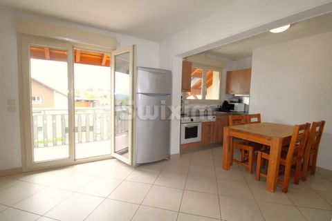 Ref 68105PVR: In the heart of the village of Groisy, furnished studio of approximately 30 m² with balcony on the second and last floor of a small recent residence. South facing balcony. Close to all amenities. To discover. Independent Swixim sales ag...