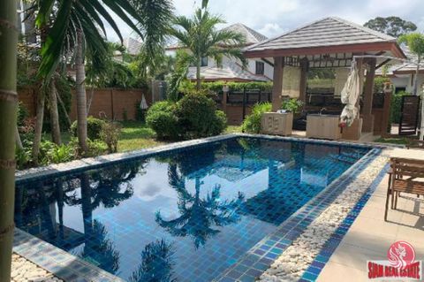 This two storey house consists of three bedrooms and three bathrooms. It has a spacious living / dining room and a large fully equipped European kitchen. It also has a second equipped Thai kitchen. All the furniture and doors are made of teak wood. L...