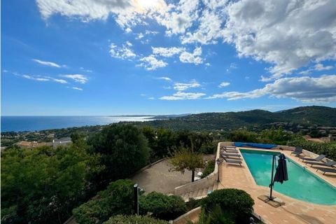 Located at the top of a hill, this unique property of 210 m², set on a 1,754 m² plot, offers breathtaking panoramic sea views with complete privacy. The house features 7 spacious bedrooms and 4 bathrooms. The vast living area consists of a bright liv...