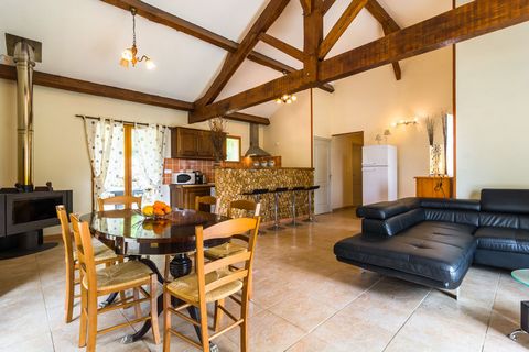 This is a 4-bedroom holiday home for 10 people located in Blanquefort-sur-Briolance, France. It has a large private swimming pool, table tennis table, and a jungle gym for children. The hills and woods around the home are perfect to explore on long w...