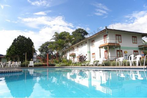 I sell spacious hotel with beautiful view, located in one of the municipalities that make up the Coffee Cultural Landscape, a World Heritage Site declared by UNESCO. It consists of 5 buildings built, each on 2 levels with 52 spacious rooms with priva...