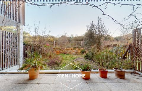 PREMI'HOME offers for sale, on the lower Duranne, this T3 of approx. 60m2 on the garden level with 60m2 of terrace/garden, facing West with a view of the olive trees, in absolute calm. Sold with a closed garage in the basement, a few minutes walk fro...