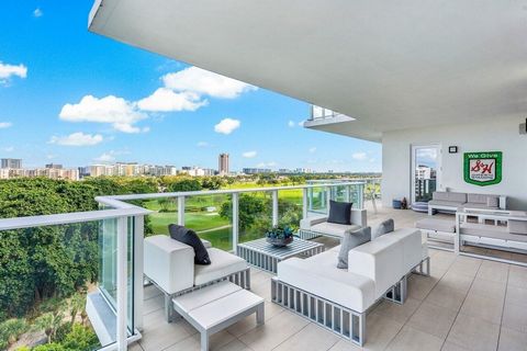 This exceptional 3-bedroom + den residence on a coveted high floor boasts stunning views of the golf course and ocean from its expansive windows. Located in the prestigious ALINA Residences in Boca Raton, this exclusive home offers a private elevator...
